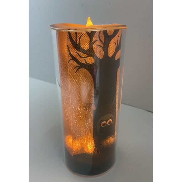 Silvestri  Flameless Candle  Happy Halloween Spooky Flickering 7.25 high Battery - Picture 5 of 9